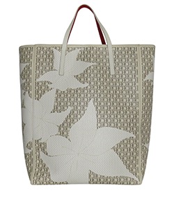 Bolso Tote Flores CH, Canvas, Beige, DB,3